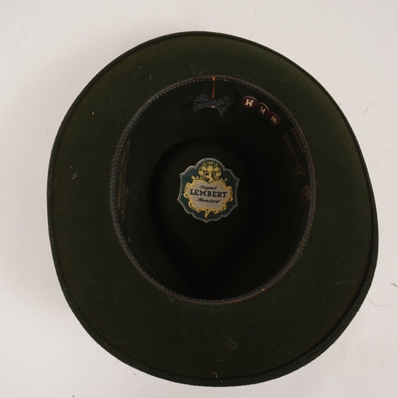 Vintage Dark Green Lembert Standard with 5 Pins Hat Size Small - Picture 9 of 12